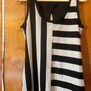 Striped and sheer tank top